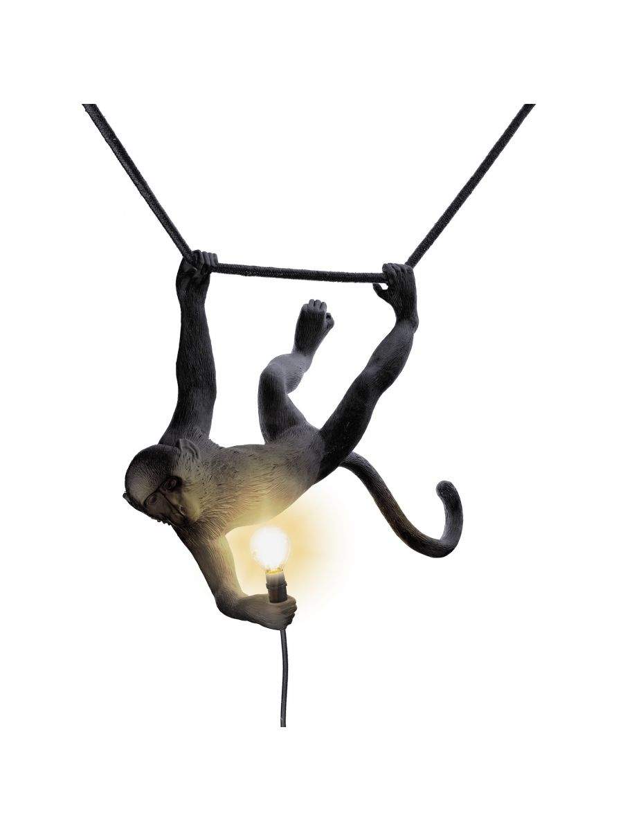 Seletti Monkey Lamp Black Swing Indoor/Outdoor
