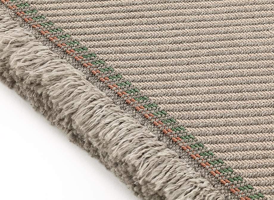 Gan Rugs Garden Layers Roll Diagonal Almond-Ivory Big 