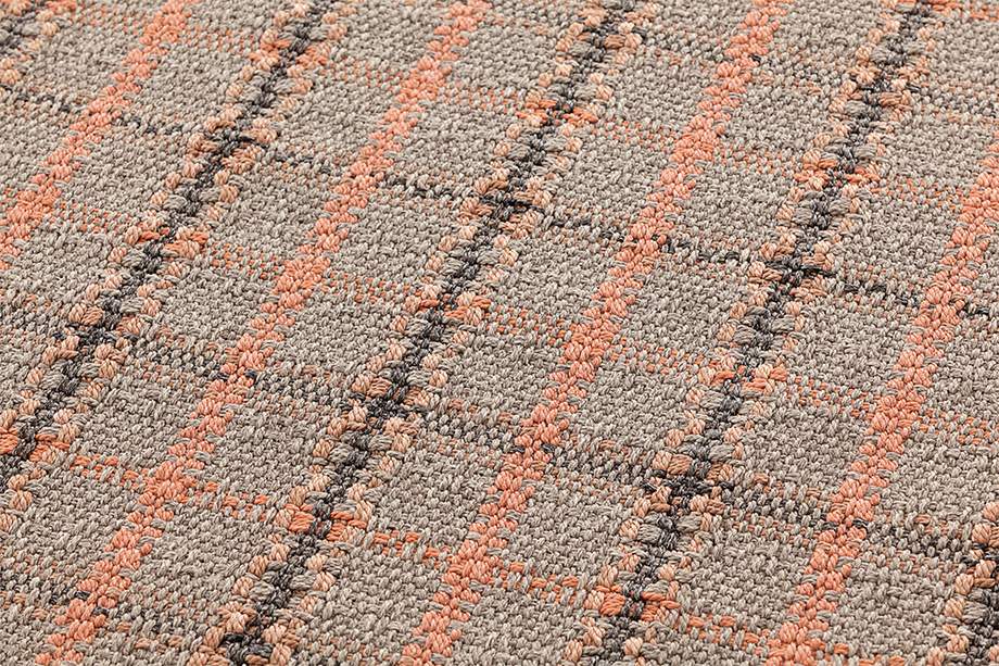Gan Rugs Garden Layers Roll Tartan Terracotta Big
