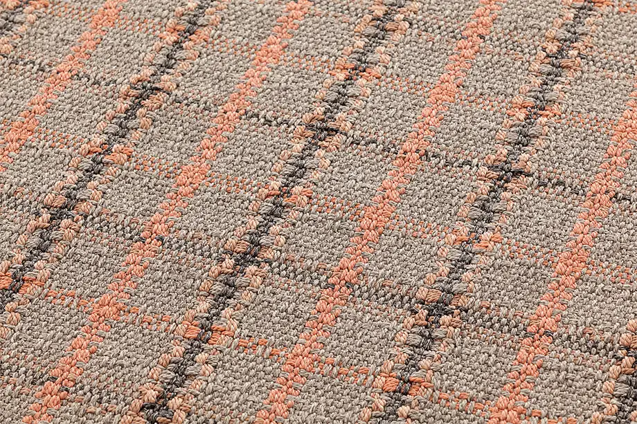 Gan Rugs Garden Layers Roll Tartan Terracotta Big