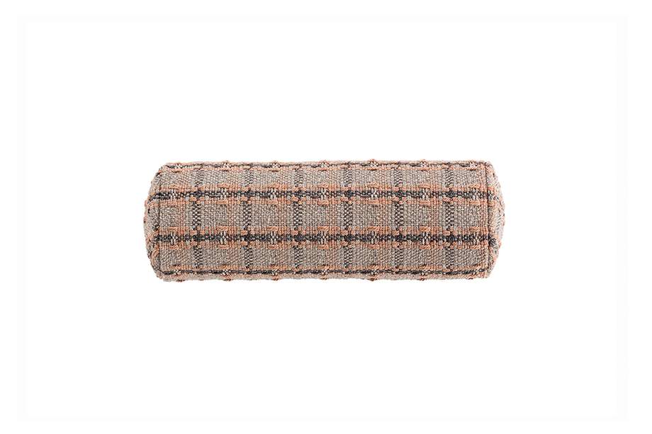 Gan Rugs Garden Layers Roll Checks Terracotta Small 