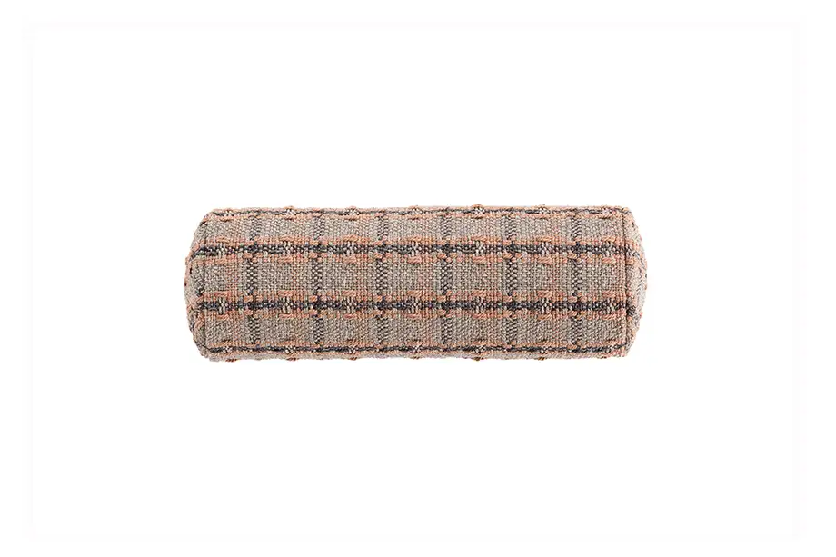 Gan Rugs Garden Layers Roll Checks Terracotta Small 