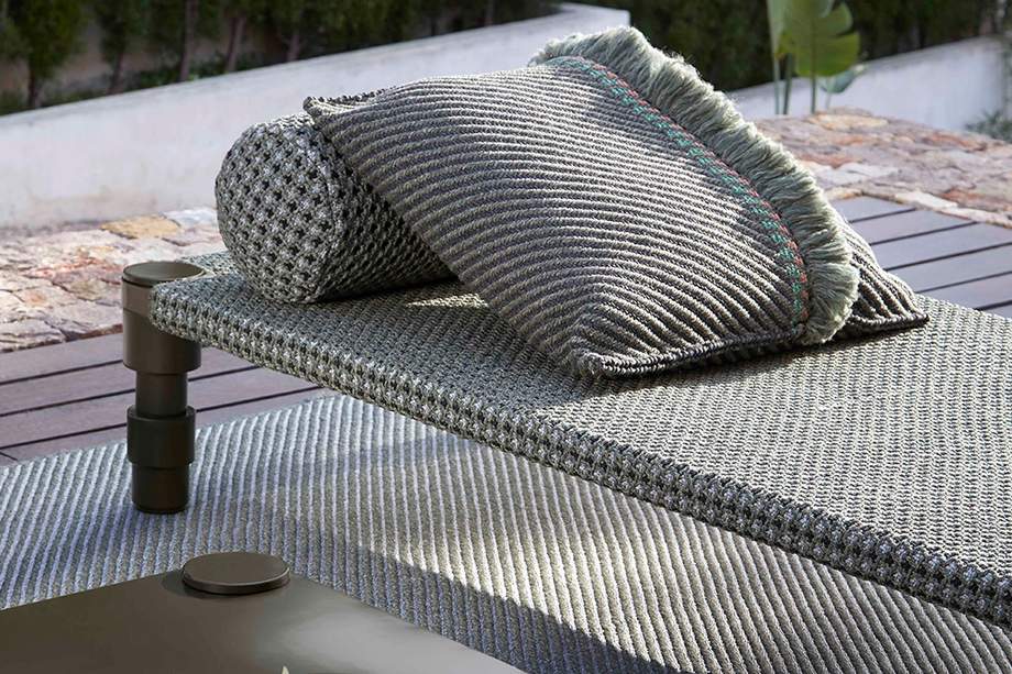 Gan Rugs Garden Layers Cushion Tartan Terracotta Big 