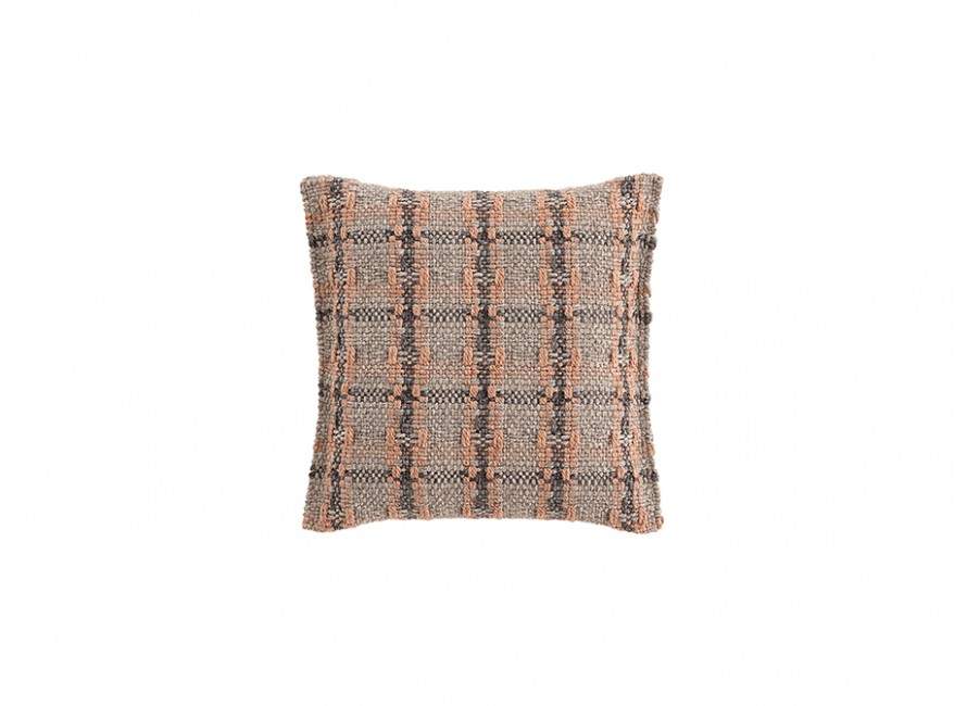 Gan Rugs Garden Layers Cushion Checks Terracotta Small 