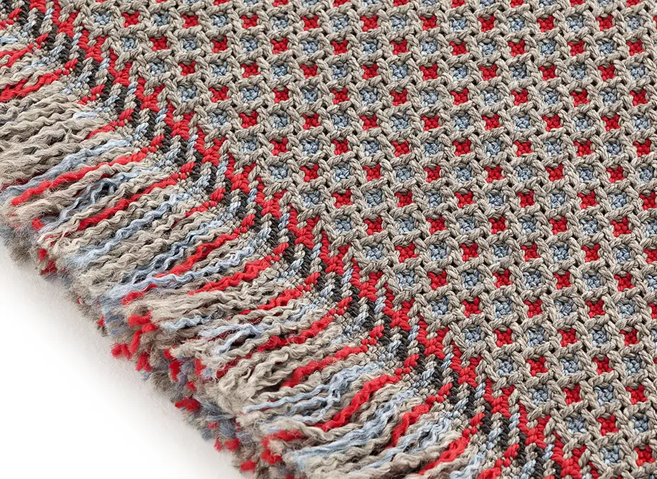 Gan Rugs Garden Layers Rug Gofre Blue