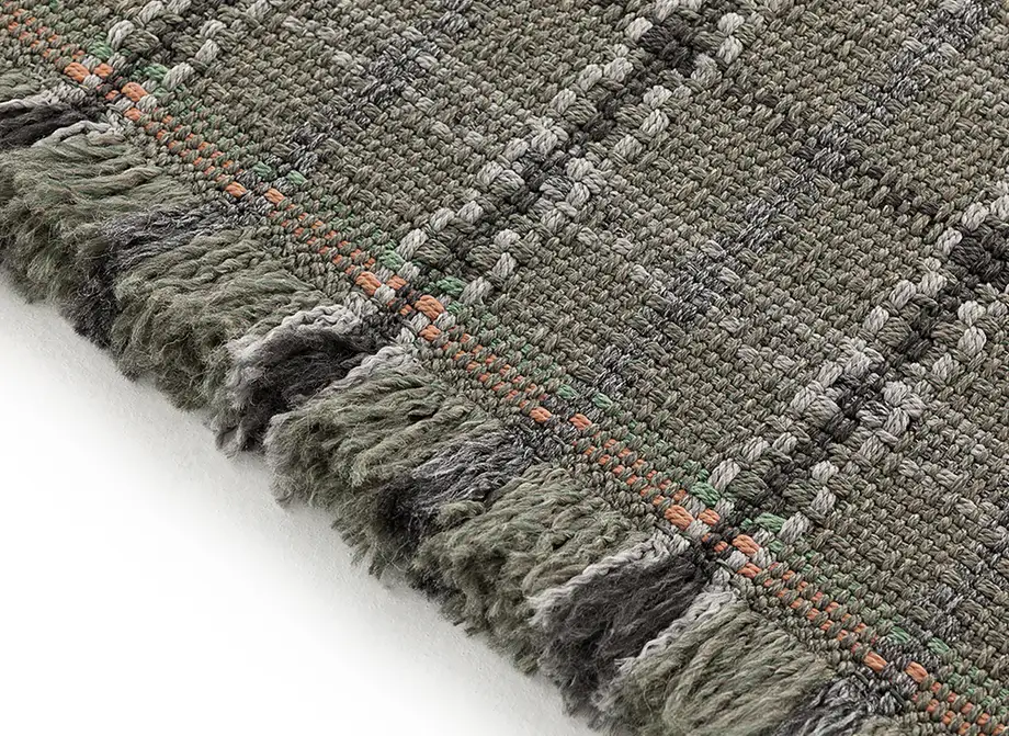 Gan Rugs Garden Layers Rug Tartan Green
