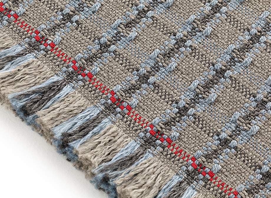 Gan Rugs Garden Layers Rug Checks Blue