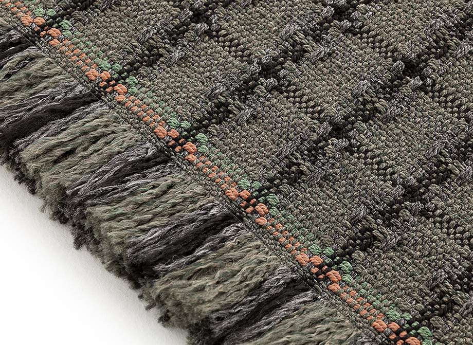 Gan Rugs Garden Layers Rug Checks Green