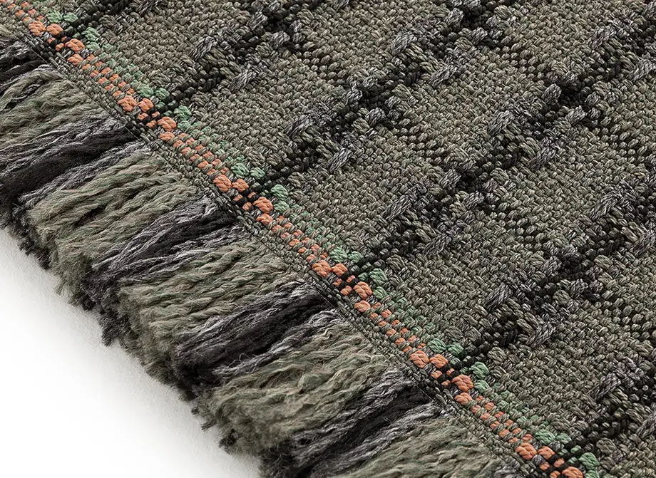 Gan Rugs Garden Layers Rug Checks Green