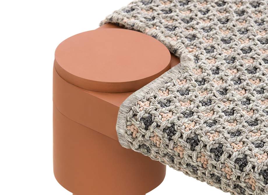 Gan Rugs Garden Layers Indian Bed Gofre Terracotta
