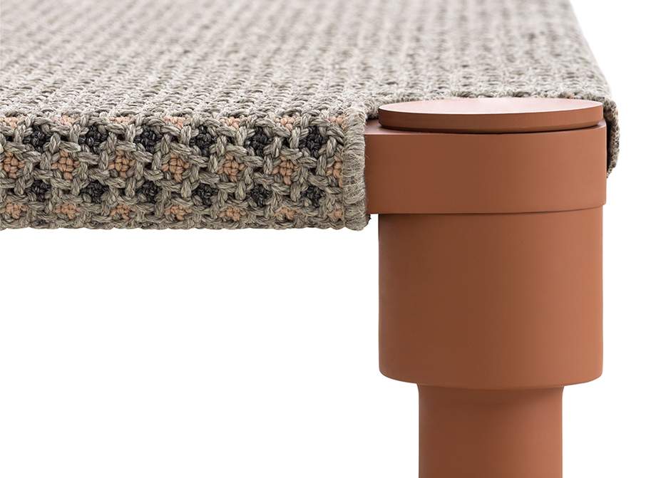 Gan Rugs Garden Layers Indian Bed Gofre Terracotta