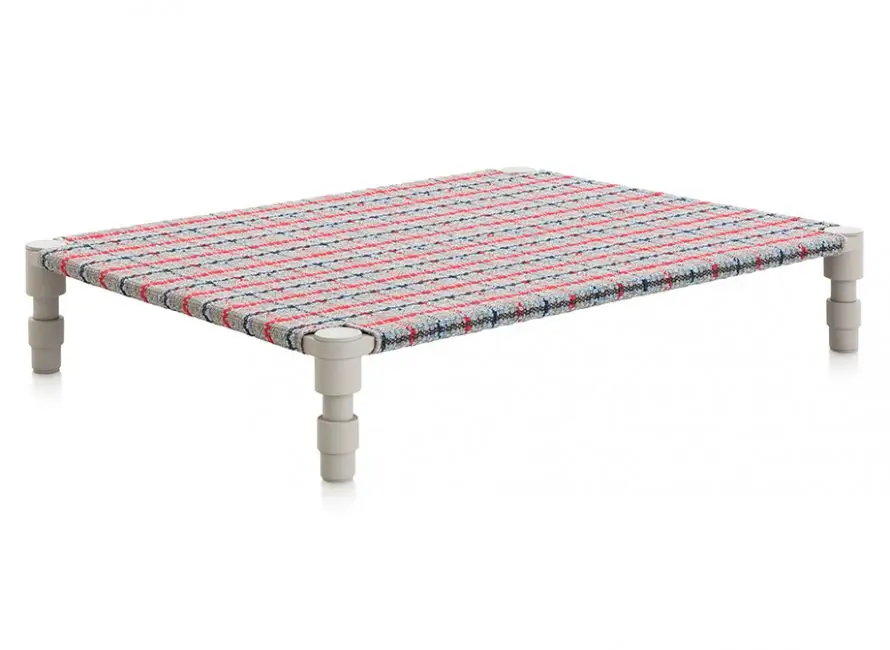 Gan Rugs Garden Layers Indian Bed Tartan Blue