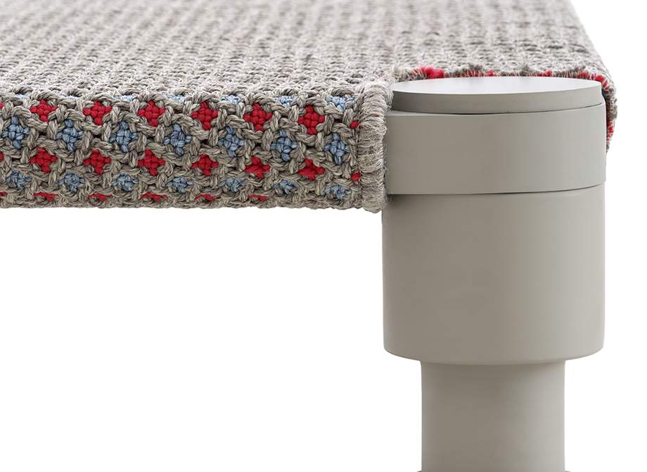 Gan Rugs Garden Layers Indian Bed Gofre Blue