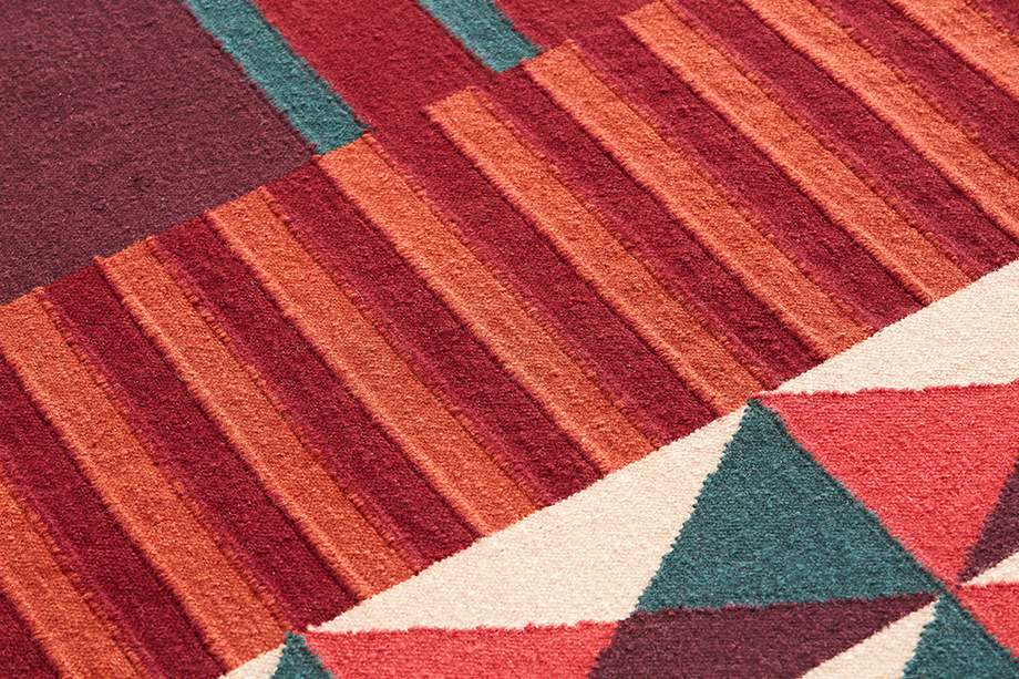 Gan Rugs Ndebele Rug Red 