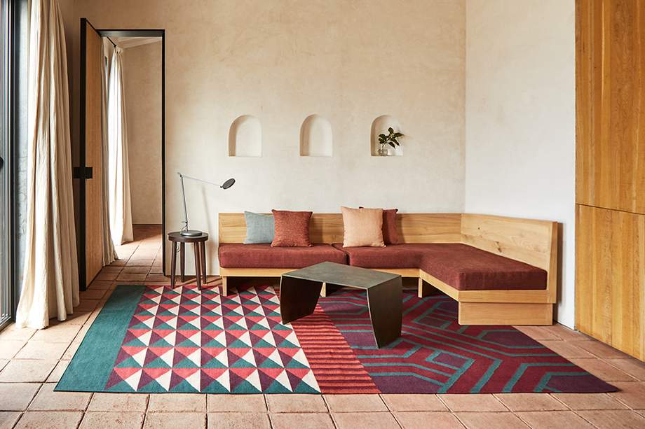 Gan Rugs Ndebele Rug Red 
