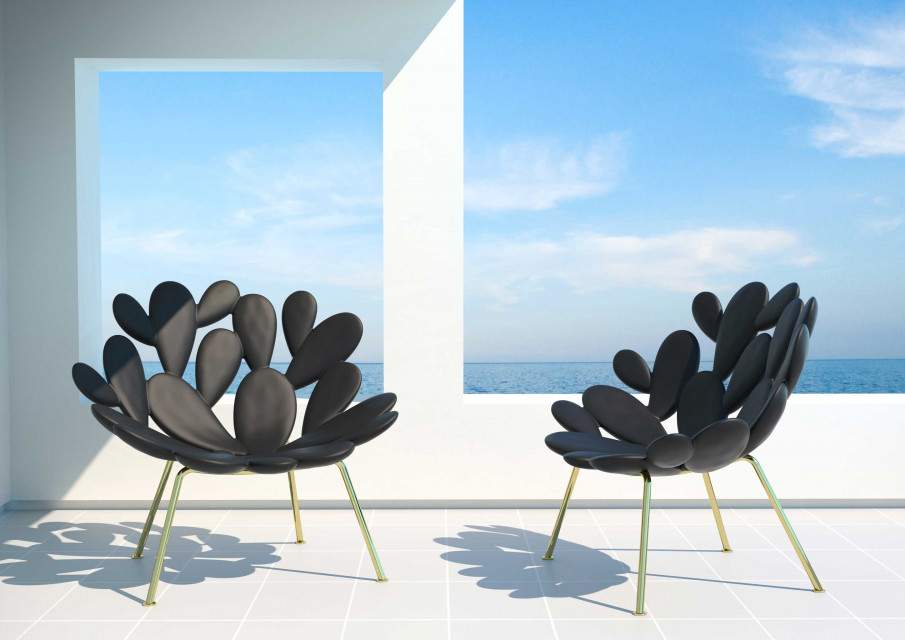 Qeeboo Filicudi Brass Armchair