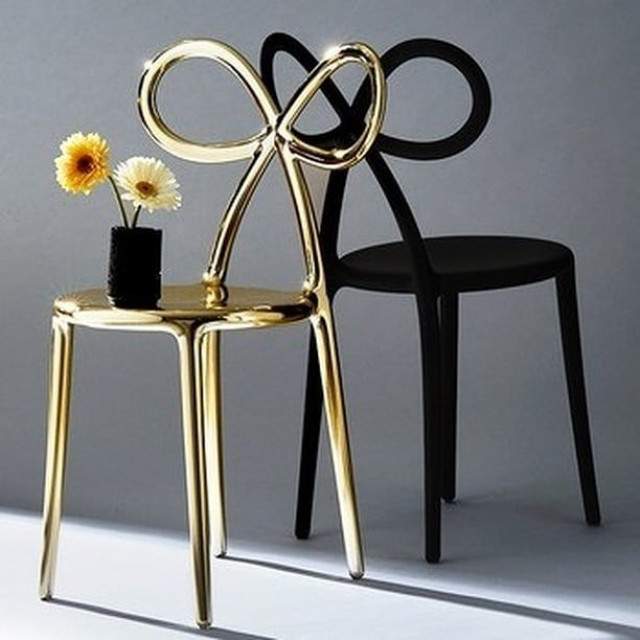 Qeeboo Ribbon Chair Metal Finish