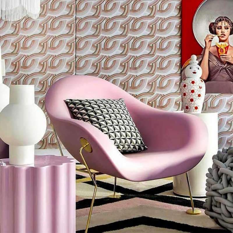 Qeeboo Pupa Armchair Brass Base Indoor