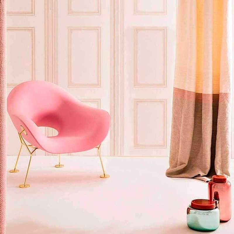 Qeeboo Pupa Armchair Brass Base Indoor