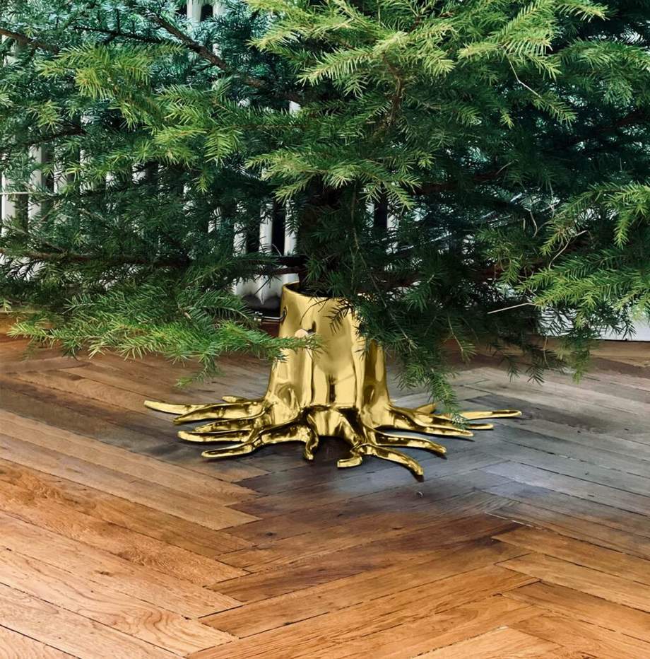 Garden Glory The Root Christmas Tree Stand Gold