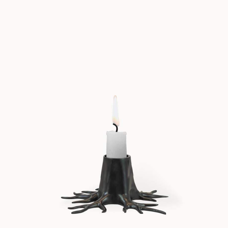 Garden Glory Mini Root Candle Holder Black