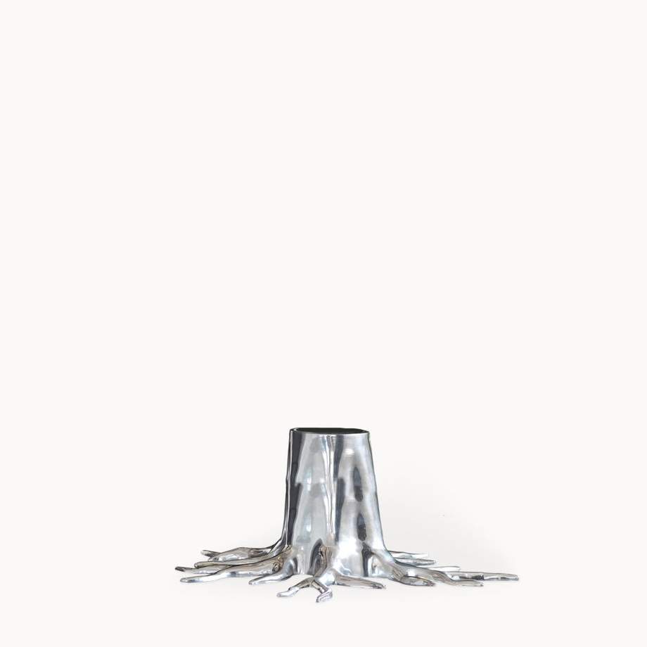 Garden Glory Mini Root Candle Holder Silver