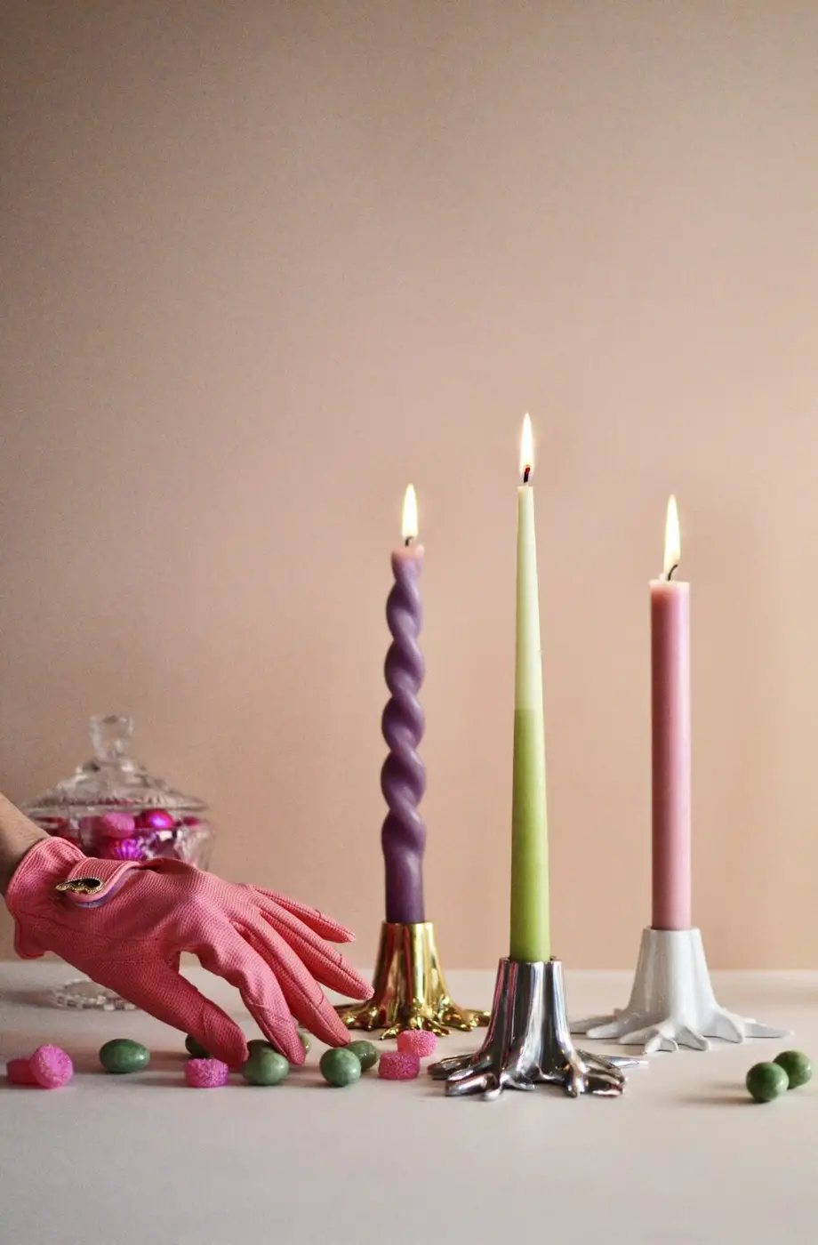 Garden Glory Mini Root Candle Holder Silver