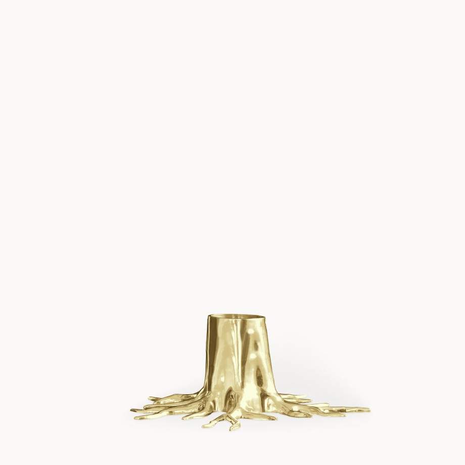 Garden Glory Mini Root Candle Holder Gold