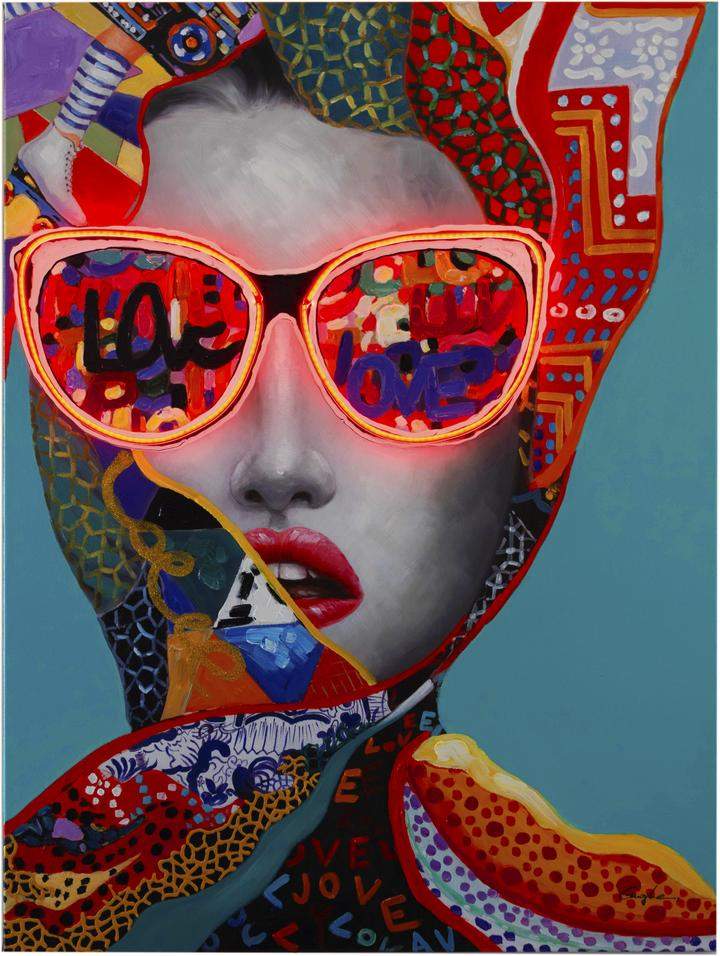 Chic Woman Wall Artwork Led