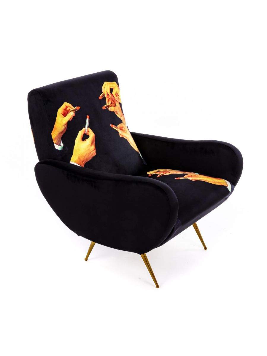 Seletti Toiletpaper Armchair Lipstick Black