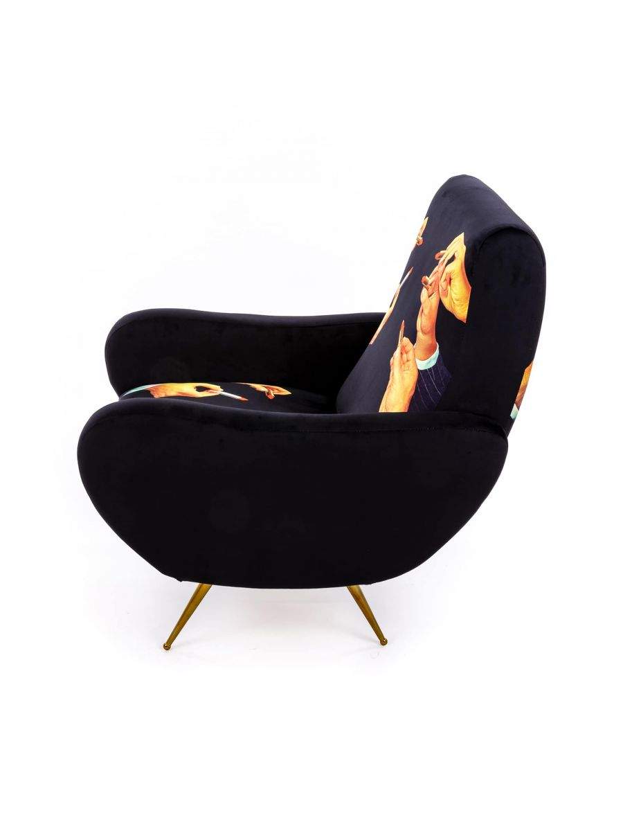 Seletti Toiletpaper Armchair Lipstick Black