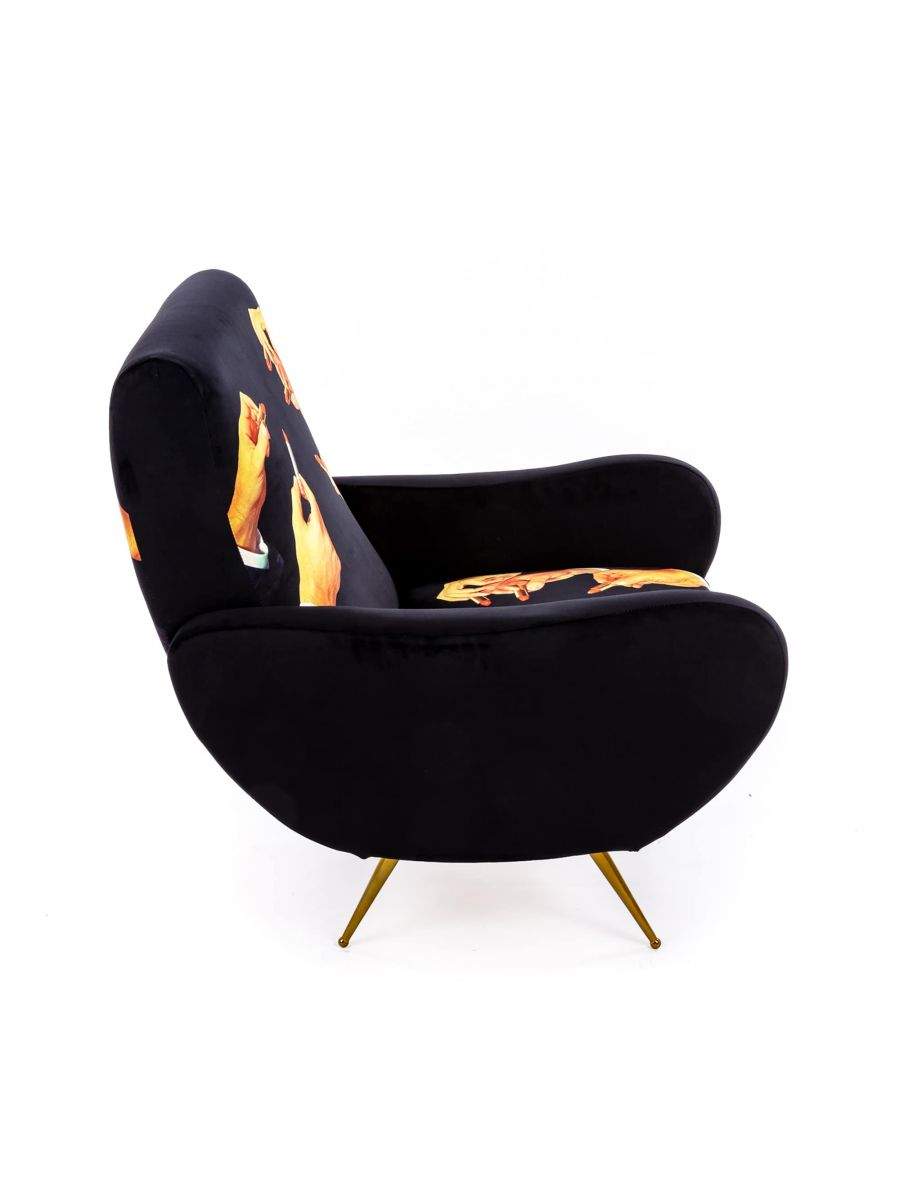 Seletti Toiletpaper Armchair Lipstick Black