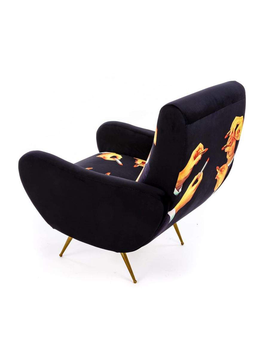 Seletti Toiletpaper Armchair Lipstick Black