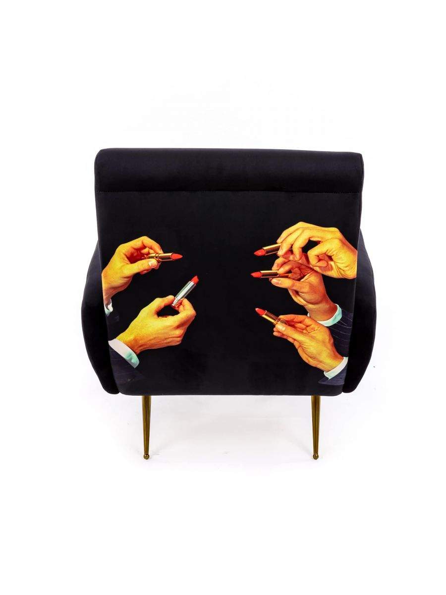 Seletti Toiletpaper Armchair Lipstick Black