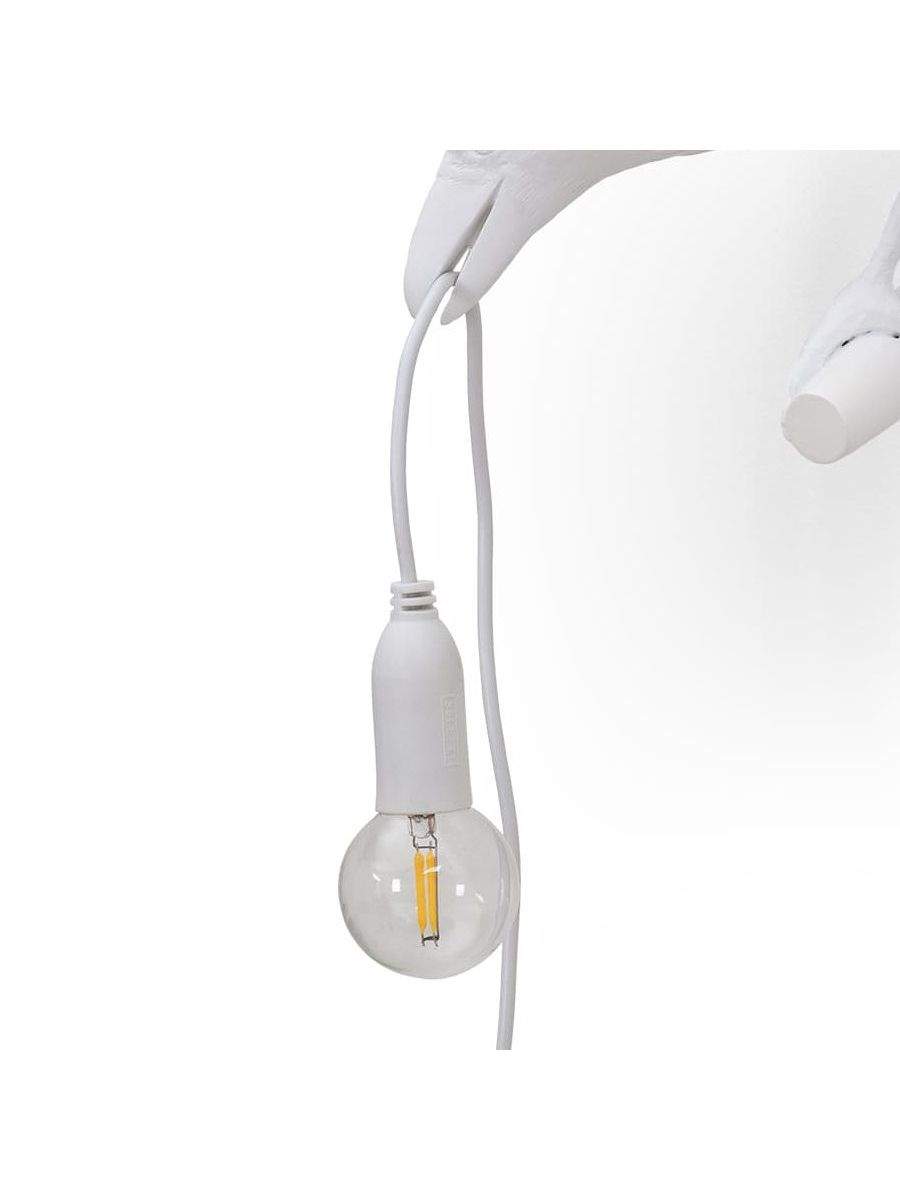 Seletti Bird Lamp White Looking Left OUTDOOR