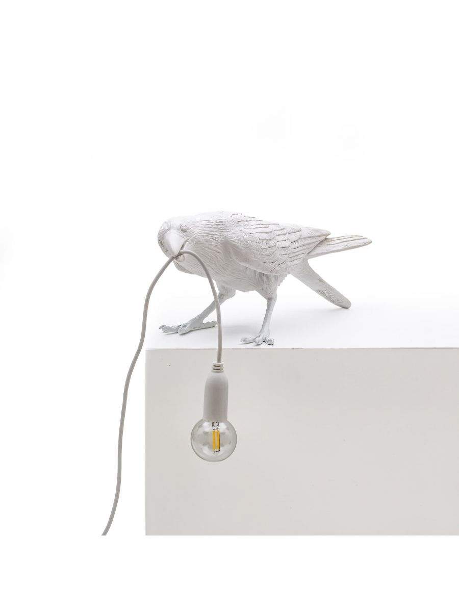 Seletti Bird Lamp White Playing OUTDOOR