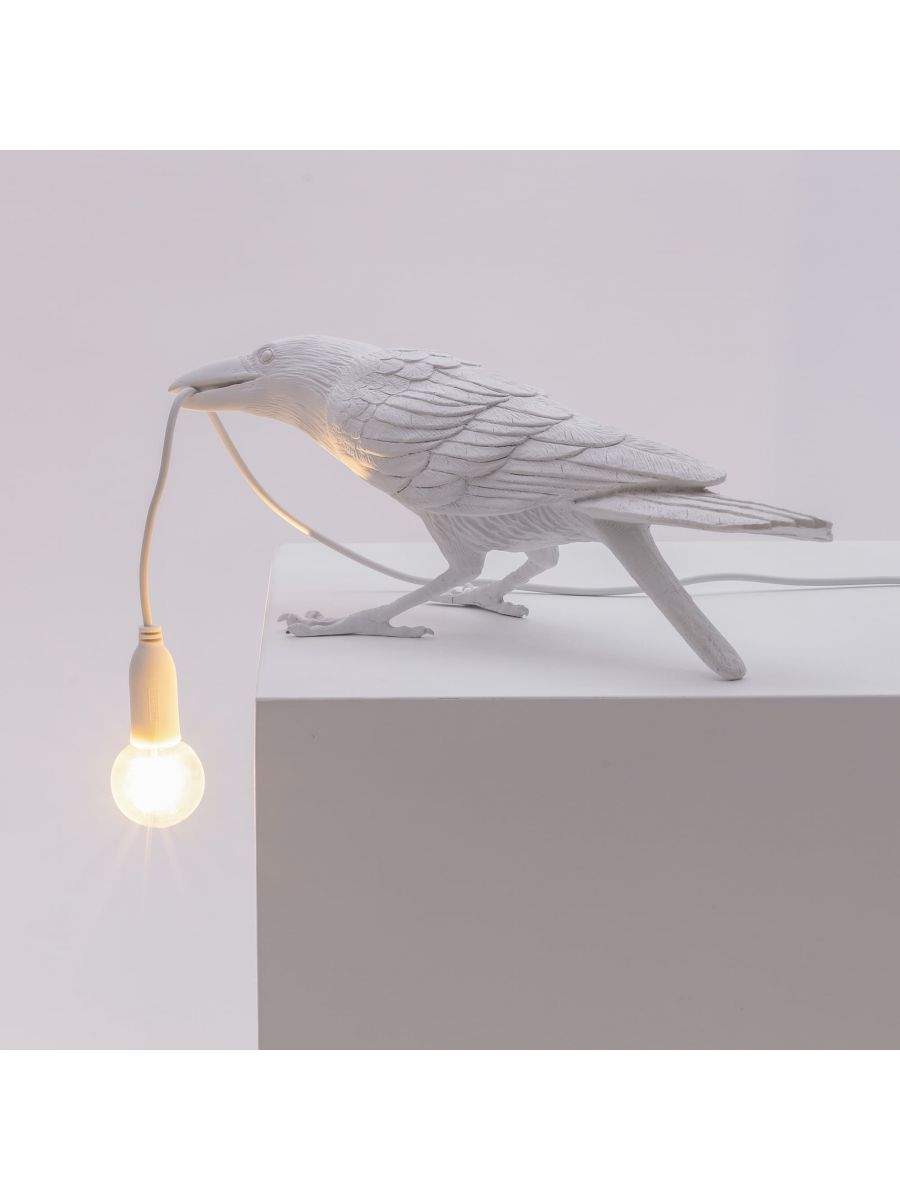 Seletti Bird Lamp White Playing OUTDOOR