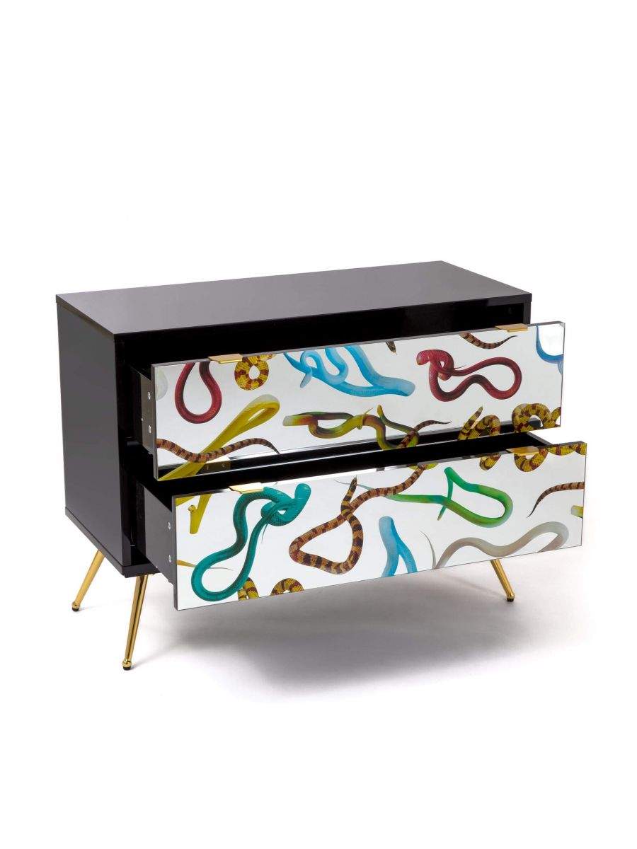Seletti Toiletpaper Chest of Two Drawers Snakes