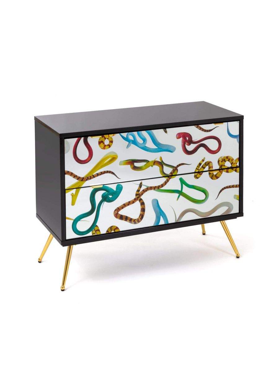 Seletti Toiletpaper Chest of Two Drawers Snakes