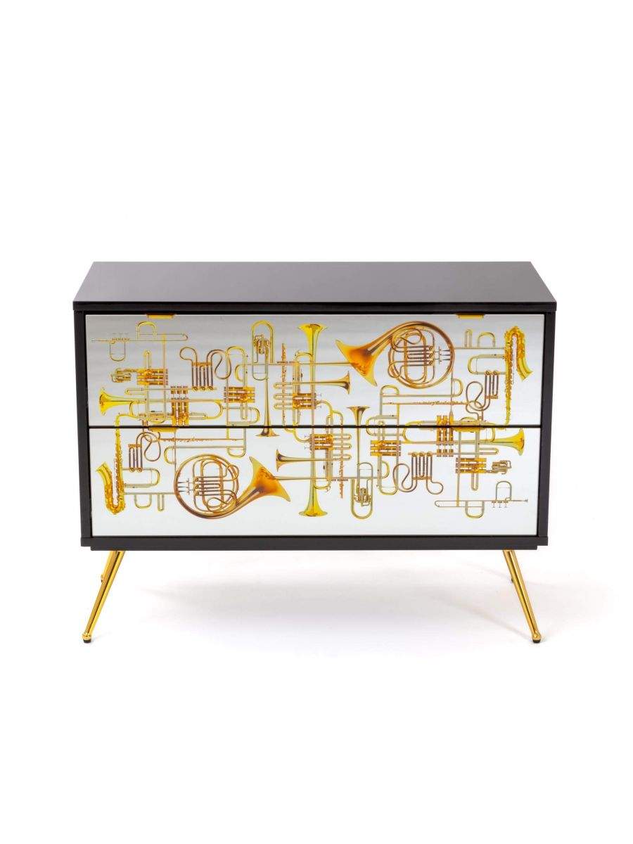 Seletti Toiletpaper Chest of Two Drawers Trumpets