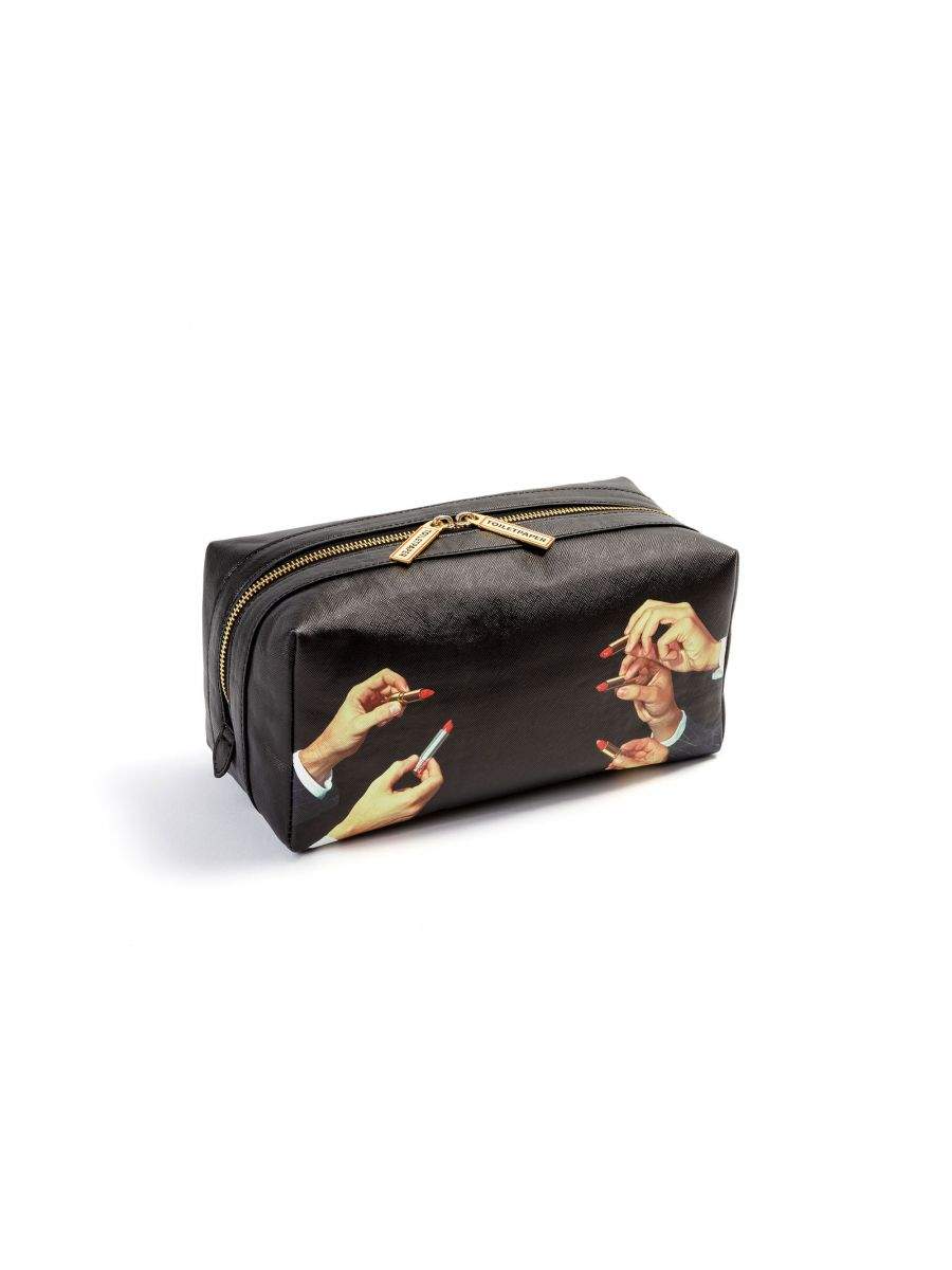 Seletti Toiletpaper Wash Bag Lipstick Black
