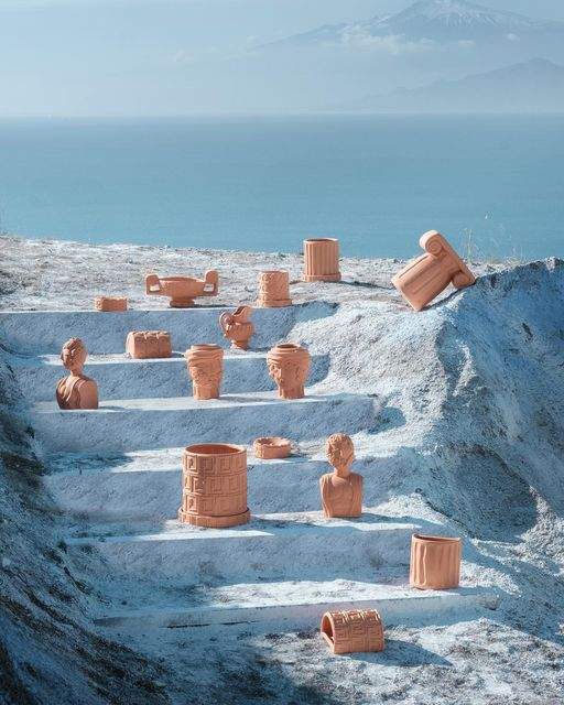 Seletti Magna Graecia Terracotta Wall Vase Greche