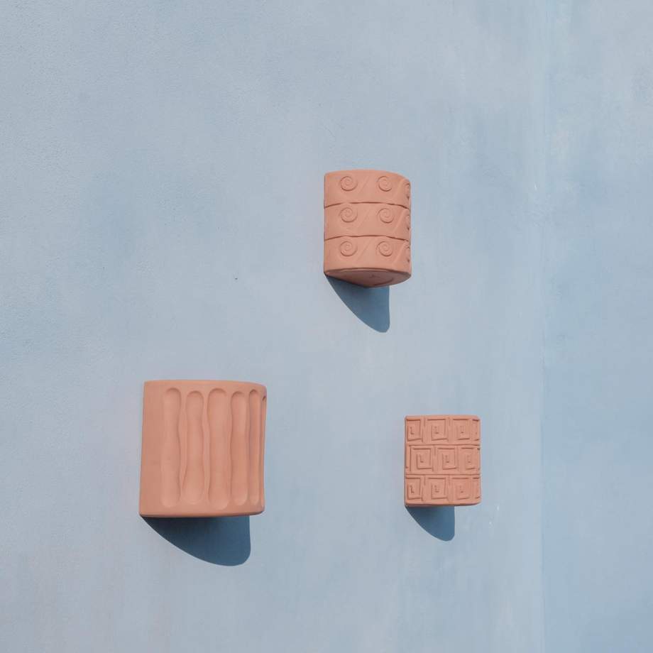 Seletti Magna Graecia Terracotta Wall Vase Dorico