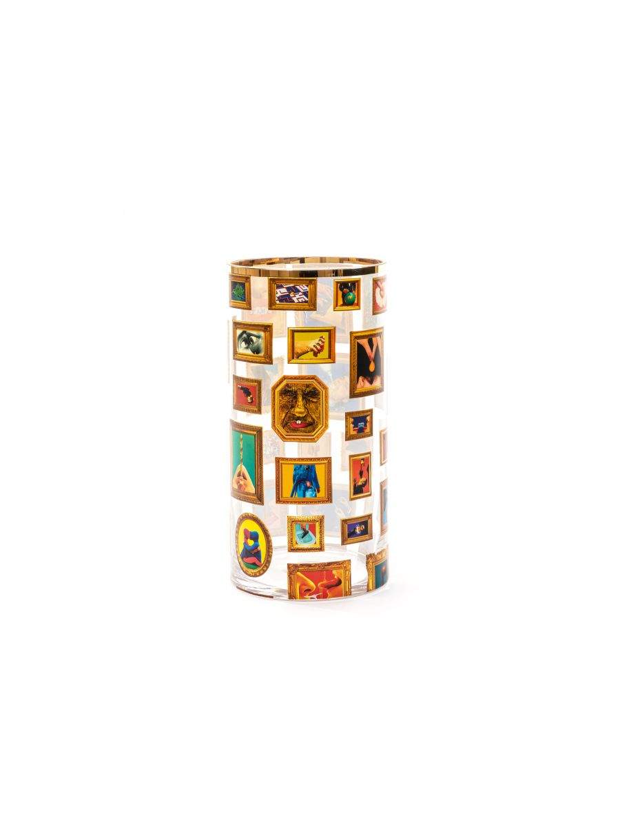 Seletti Toiletpaper Glass Vase Cylindrical Medium Frames