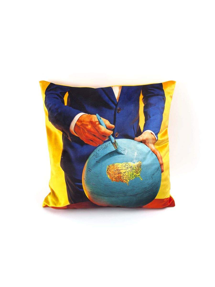 Seletti Toiletpaper Cushion Globe