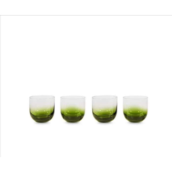 Tom Dixon Set Whiskey Glasses x 4 Green