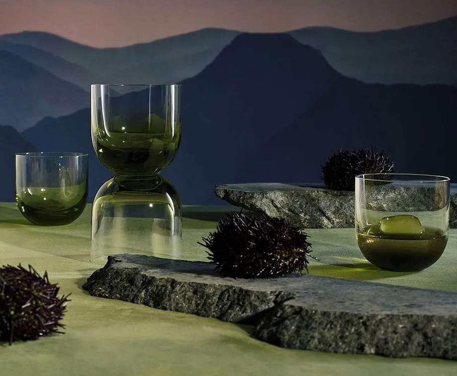 Tom Dixon Set Whiskey Glasses x 4 Green