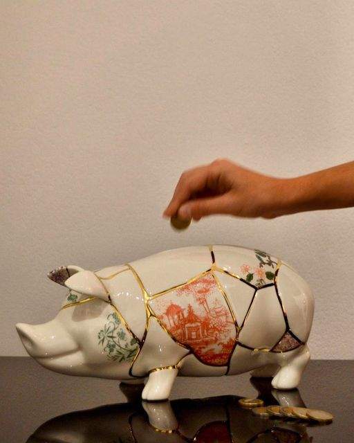 Seletti Kintsugi Piggy Bank