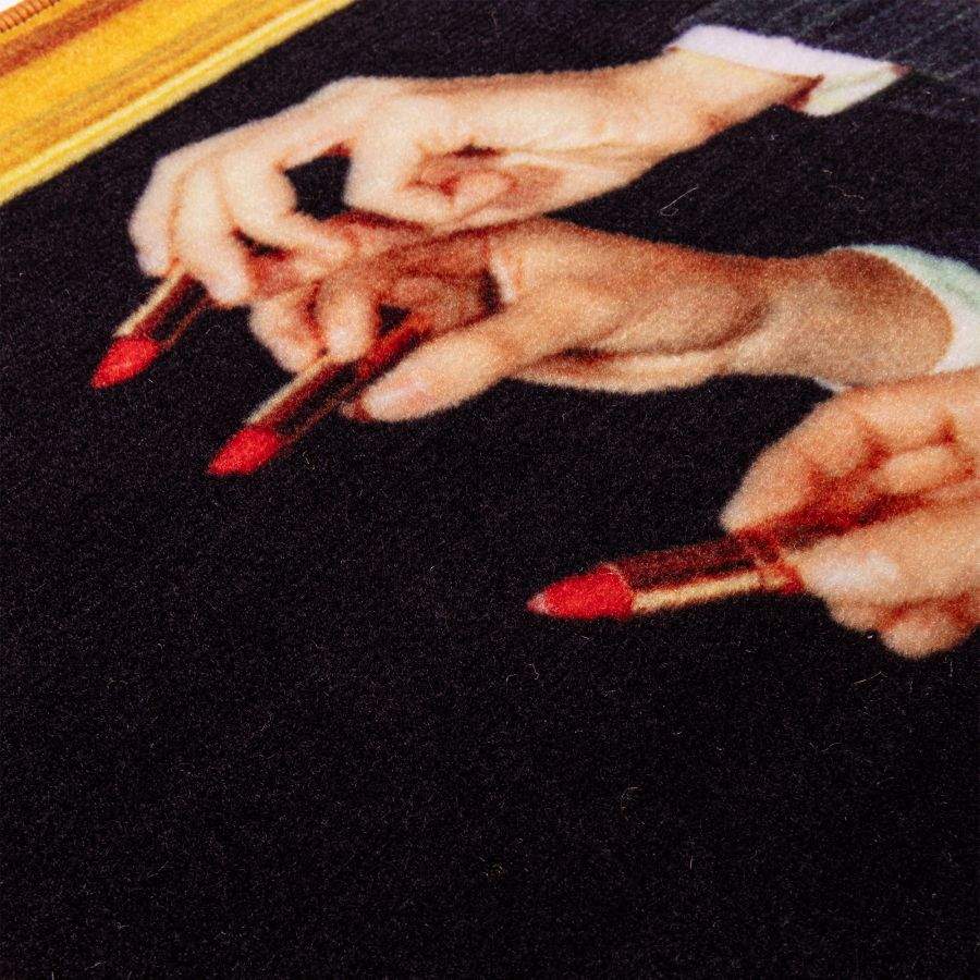 Seletti Toiletpaper Mat Lipstick Black