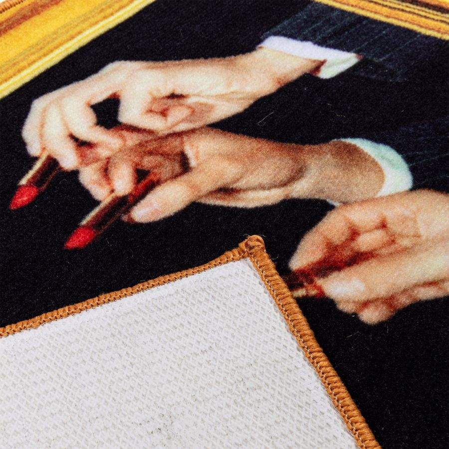 Seletti Toiletpaper Mat Lipstick Black